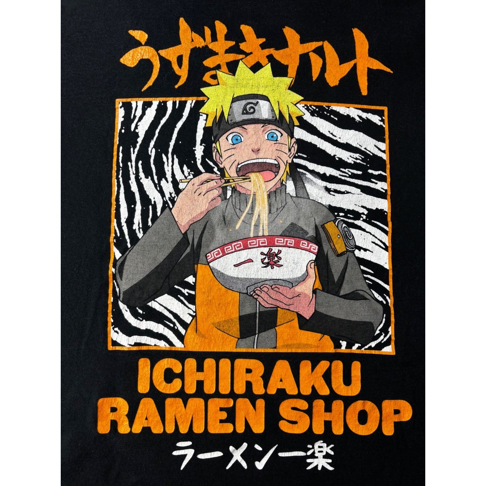 Naruto Shippuden Ichiraku Ramen Shop Graphic T-Shirt Black XL Anime Manga Tee - Picture 2 of 6